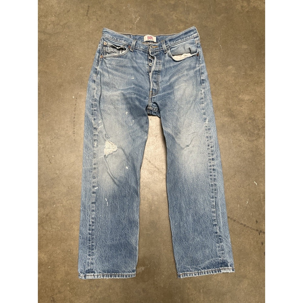 Vintage Levi's 501 Jeans Men's Fits 33x30 Whiskers Patina Y2K Grunge Fades